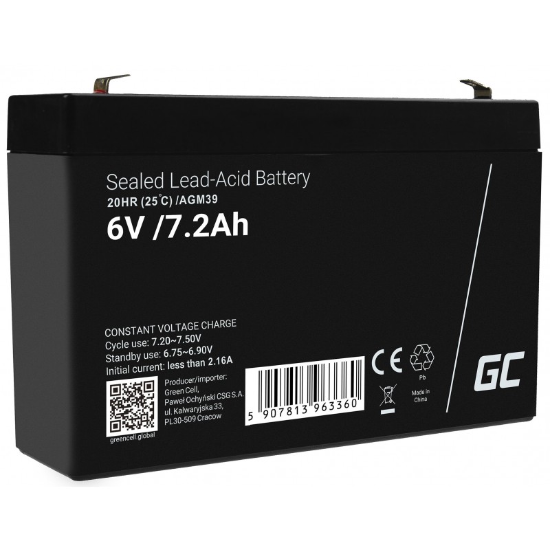 GREEN CELL Battery AGM VRLA 6V