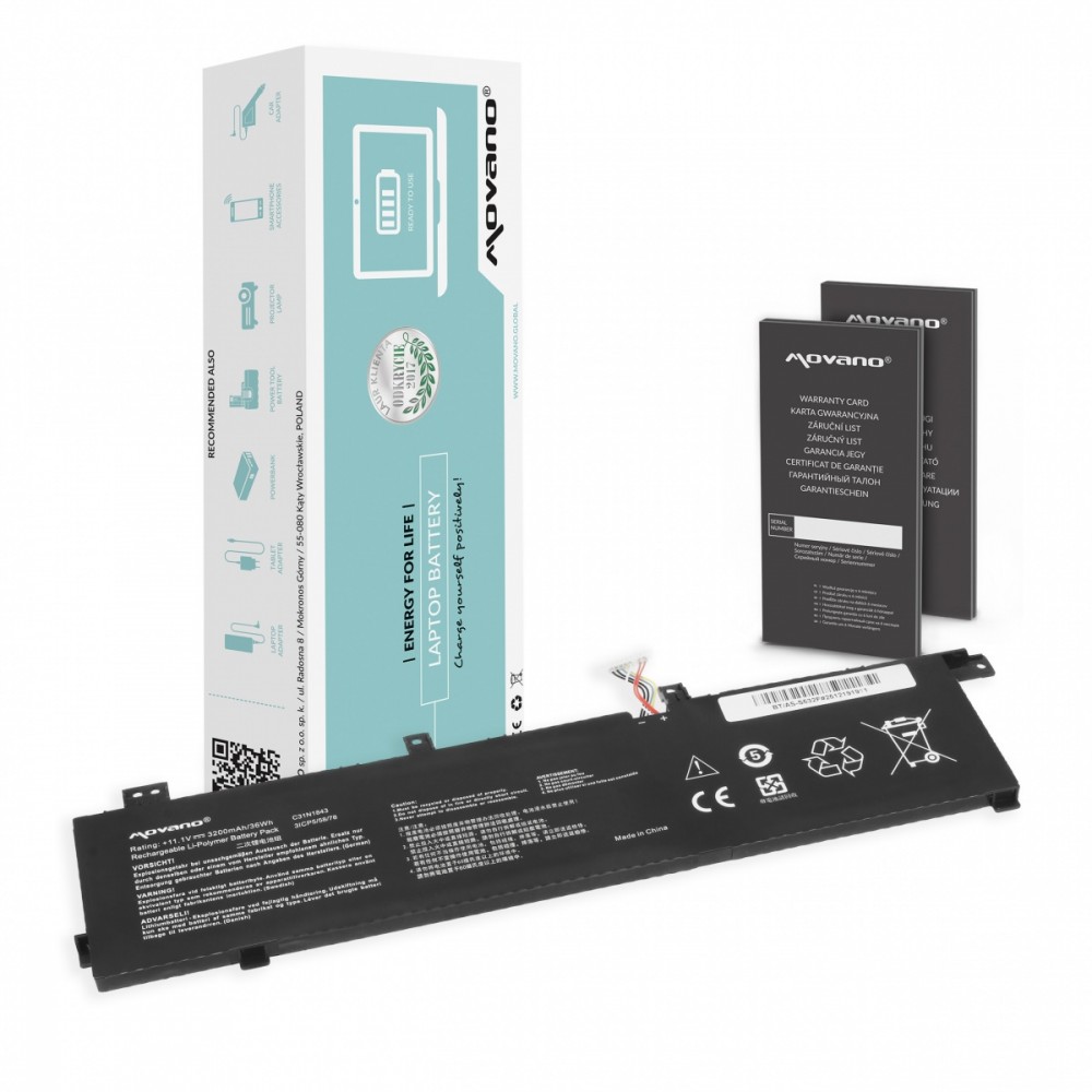 Movano Battery C31N1843 for Asus VivoBook