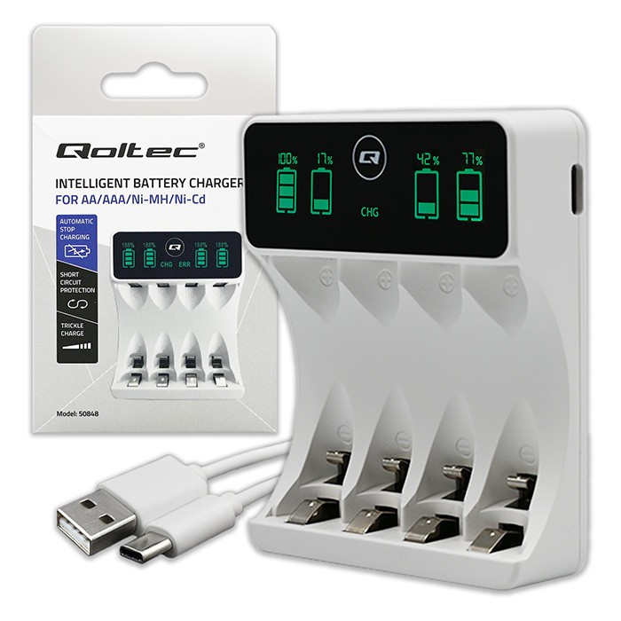 Qoltec  Battery charger for NiMH type