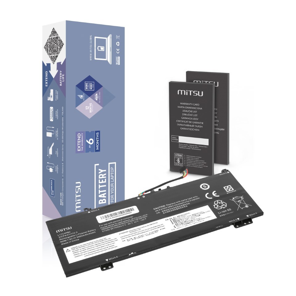 Mitsu  Battery Lenovo Yoga L17C4PB0 L17M4PB0