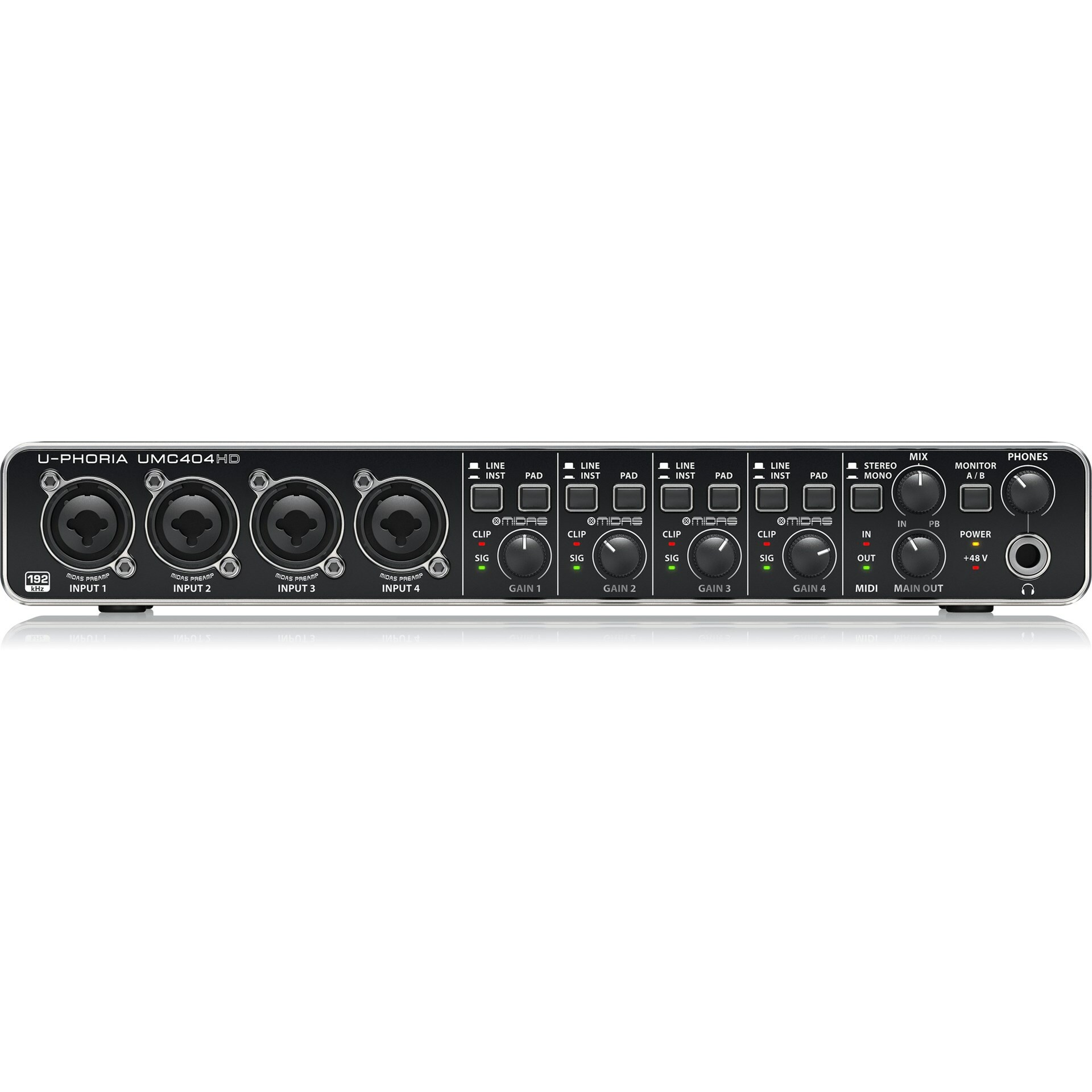 Behringer UMC404HD recording audio interface |