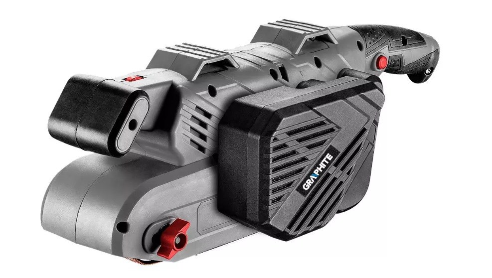 GRAPHITE Belt grinder 900W 75x533 mm
