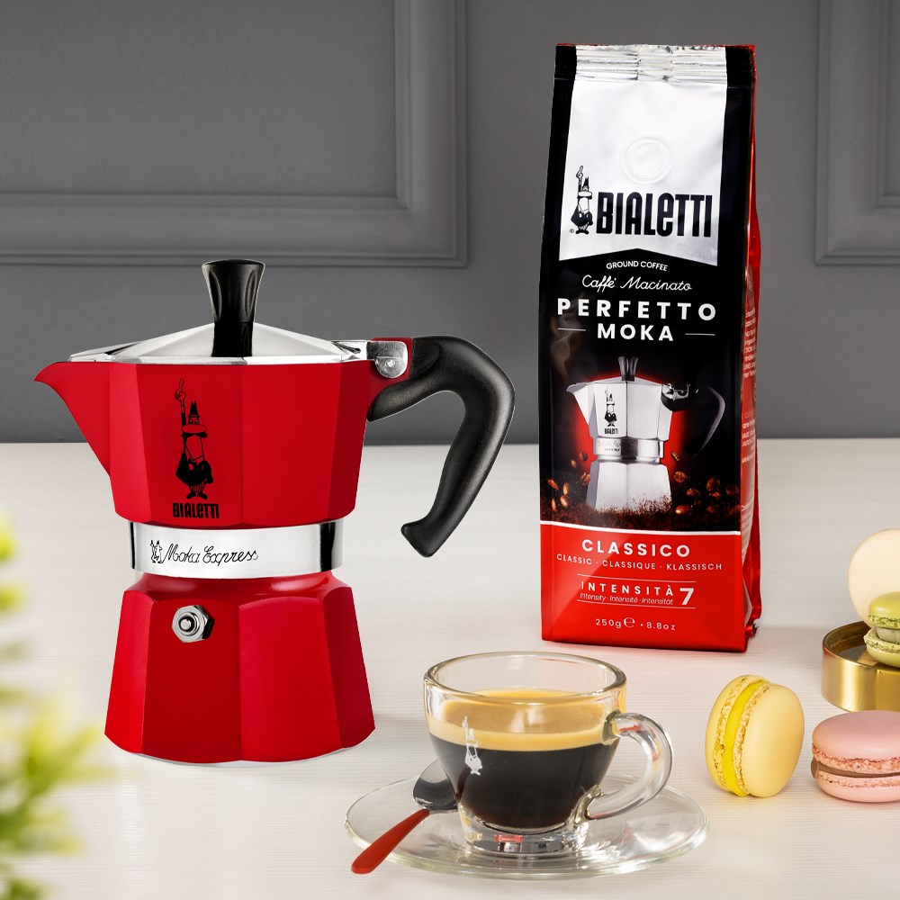 BIALETTI  Moka Express Moka pot Red
