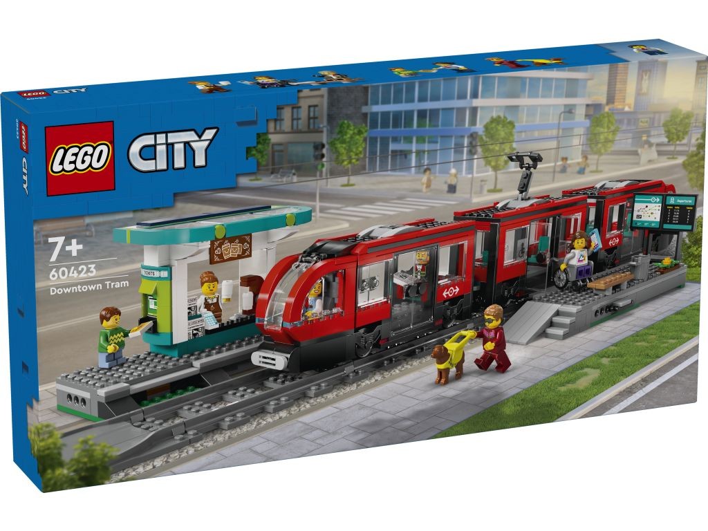 LEGO  Blocks City Downtown Streetcar and
