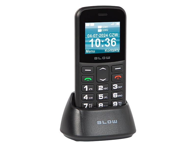 BLOW  Black Senior Phone with Stand