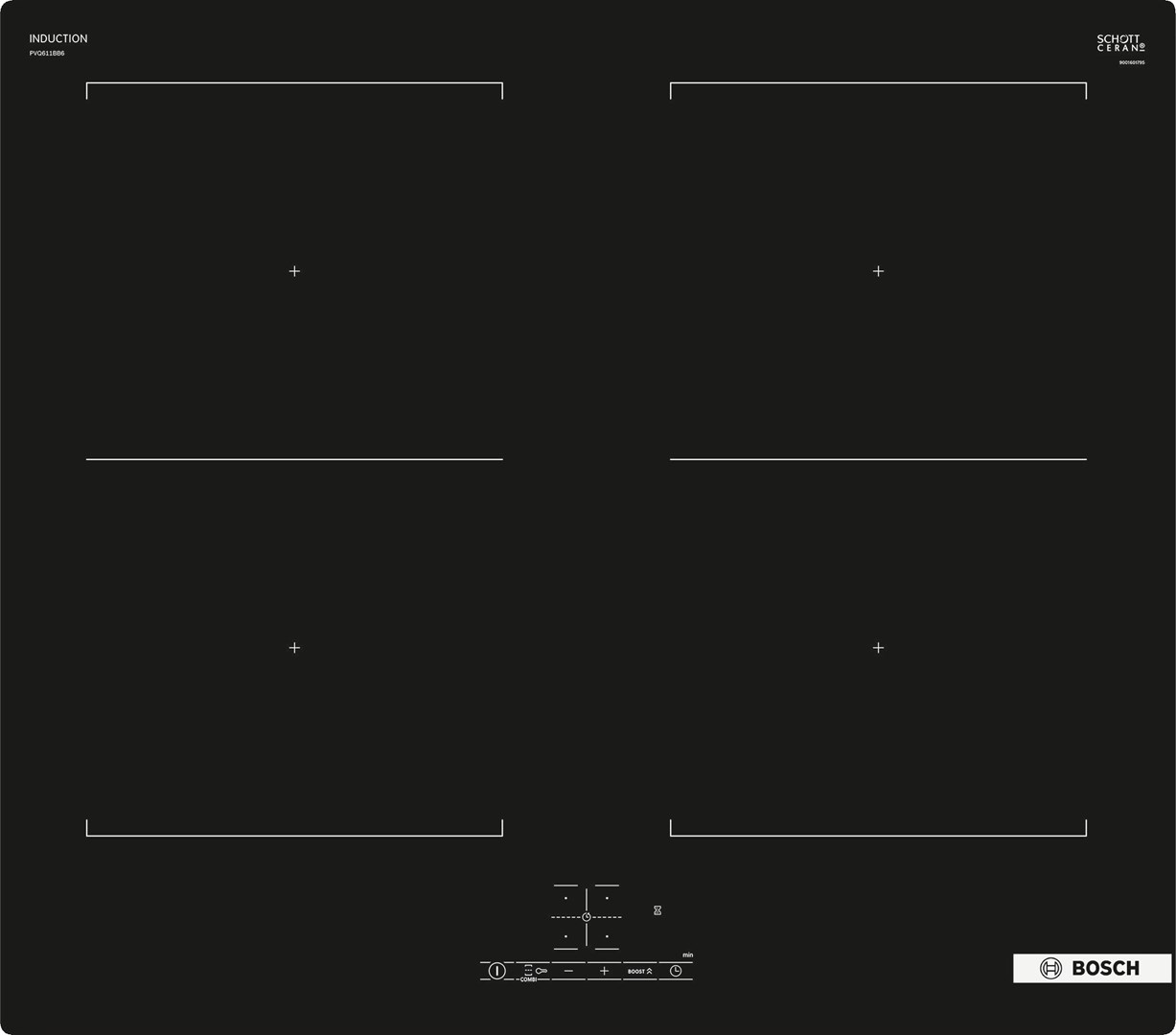 Bosch Serie 4 PVQ611BB6E hob Black