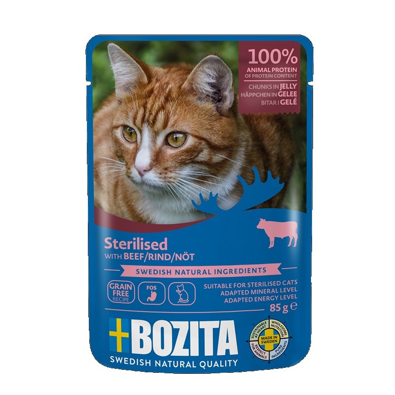 BOZITA Sterilised Beef Chunks in jelly