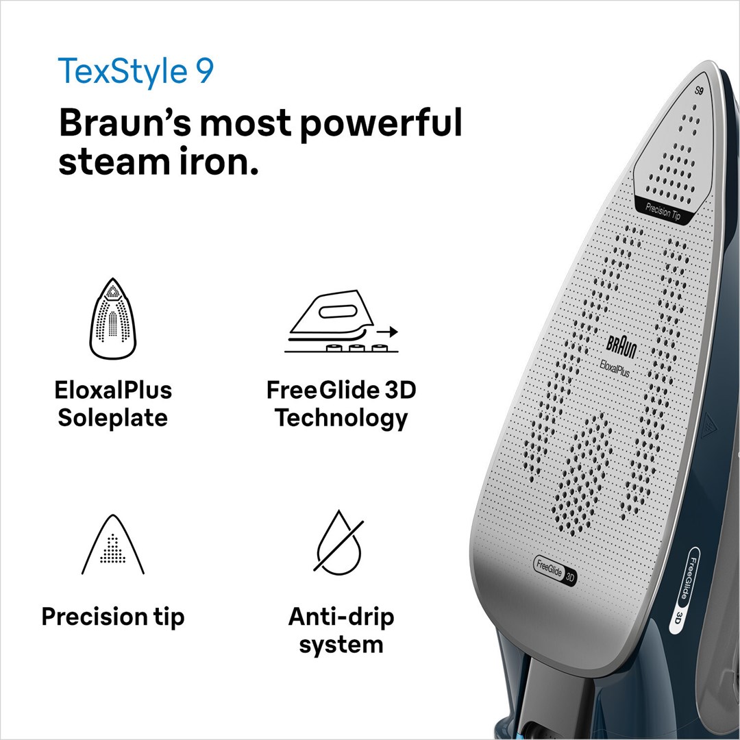 Braun TexStyle 9 0127409002 iron Steam