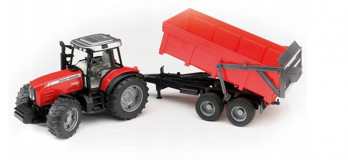 BRUDER   Massey Ferguson Tractor with trailer