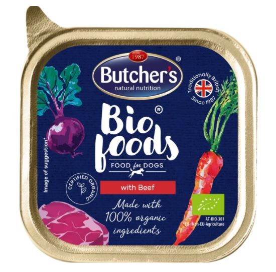 Butcher`s  Bio Foods with beef -