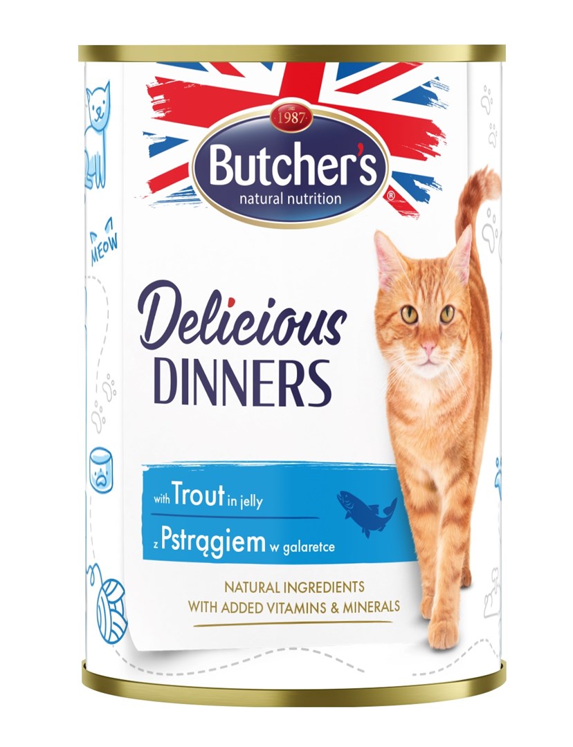 Butcher`s  Delicious Dinners Pieces with trout