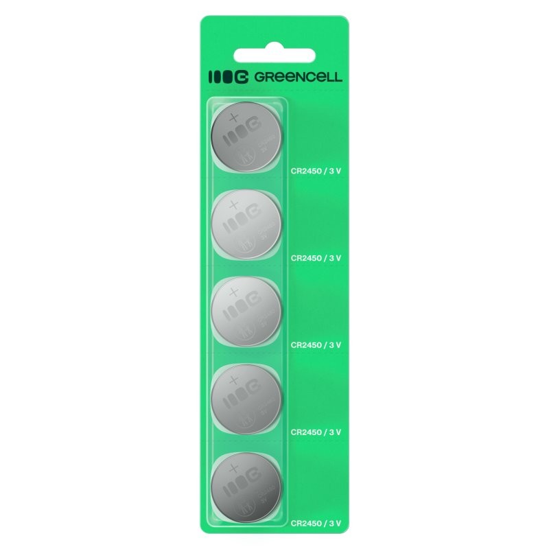 GREEN CELL  Button battery 5x CR2450