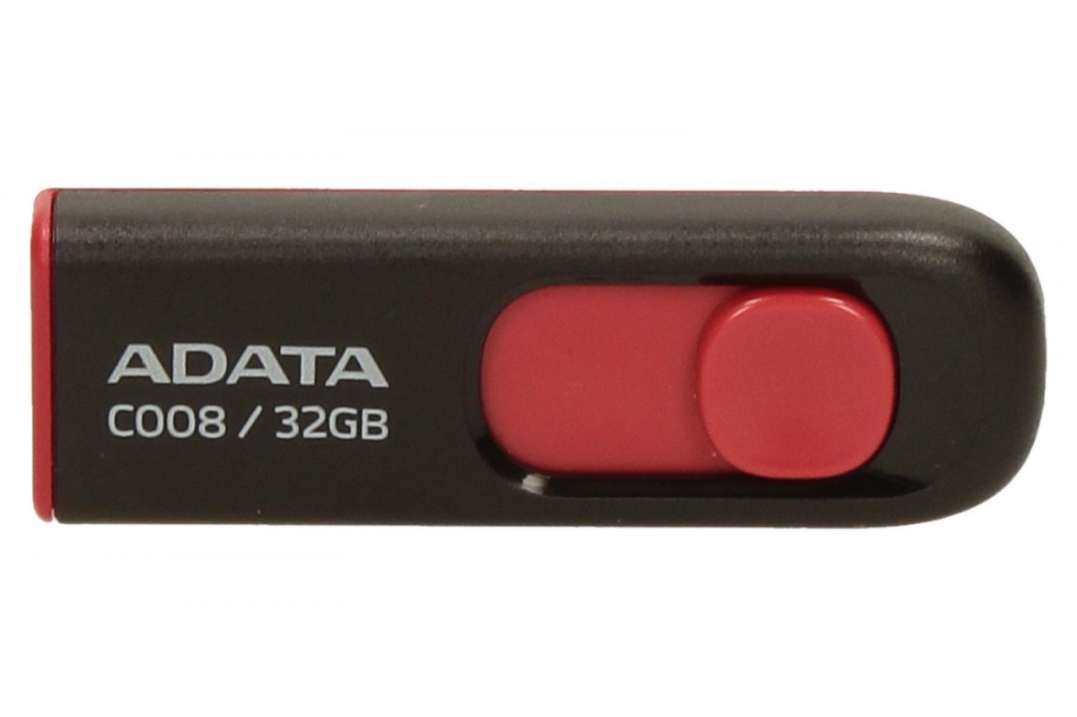 Adata  C008 32GB Black-Red | AC008-32G-RKD