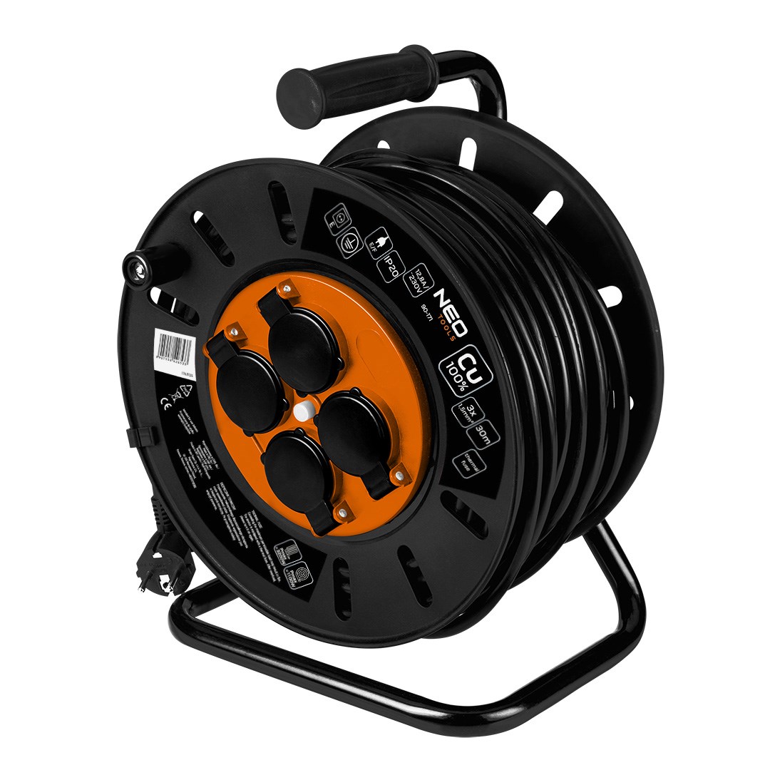 NEO TOOLS Cable drum 30m, 3x1