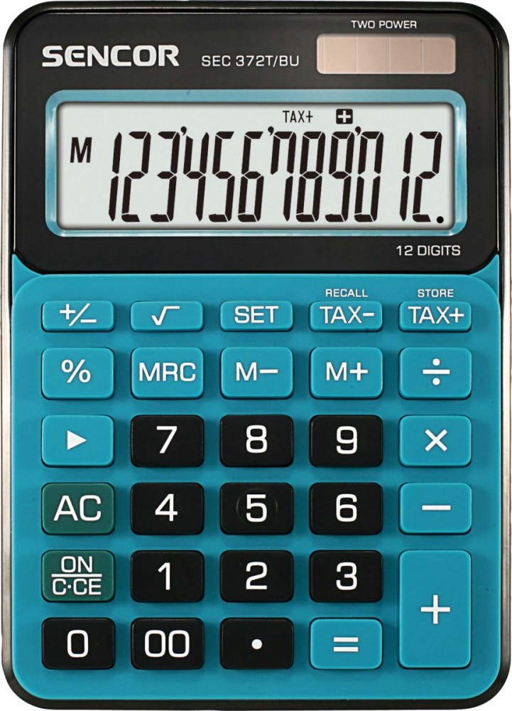 Sencor  Calculator SEC 372BU Table, 12