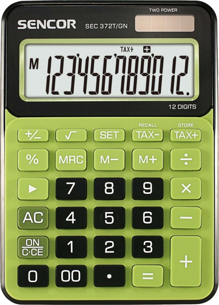 Sencor  Calculator SEC 372GN Table, 12