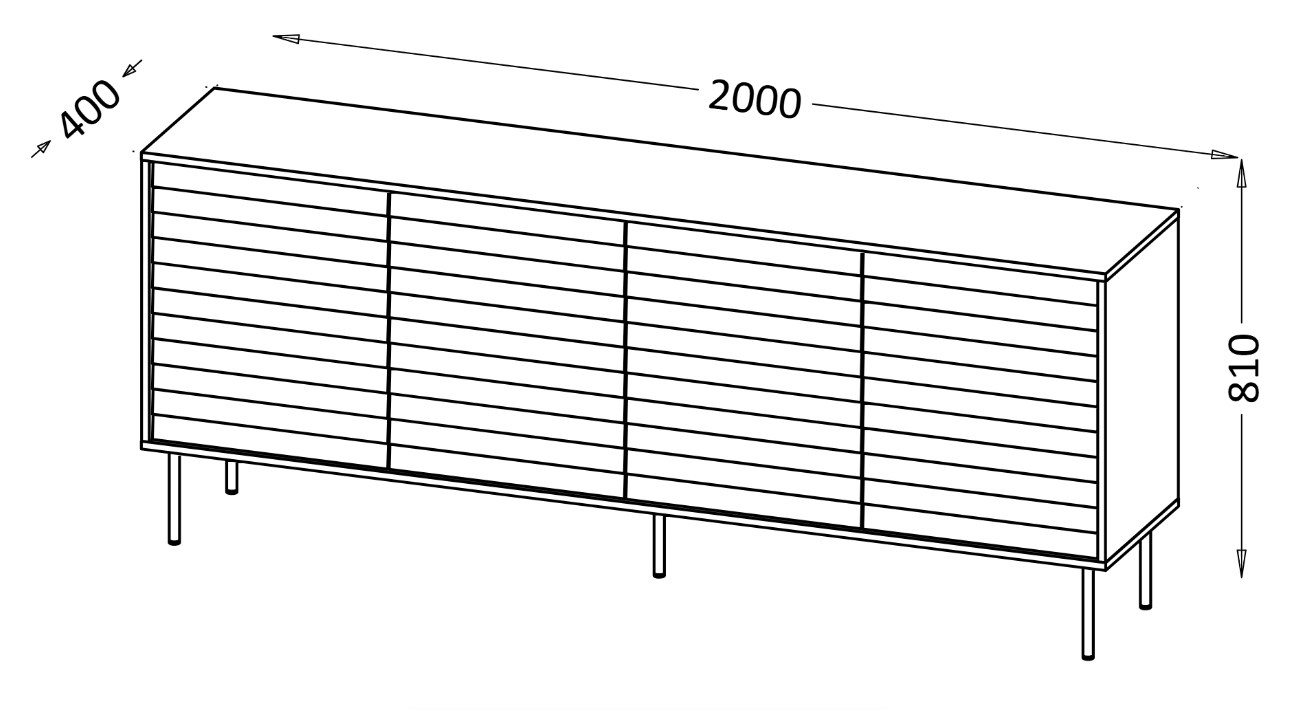 Cama MEBLE Cama 4D CORTINA chest