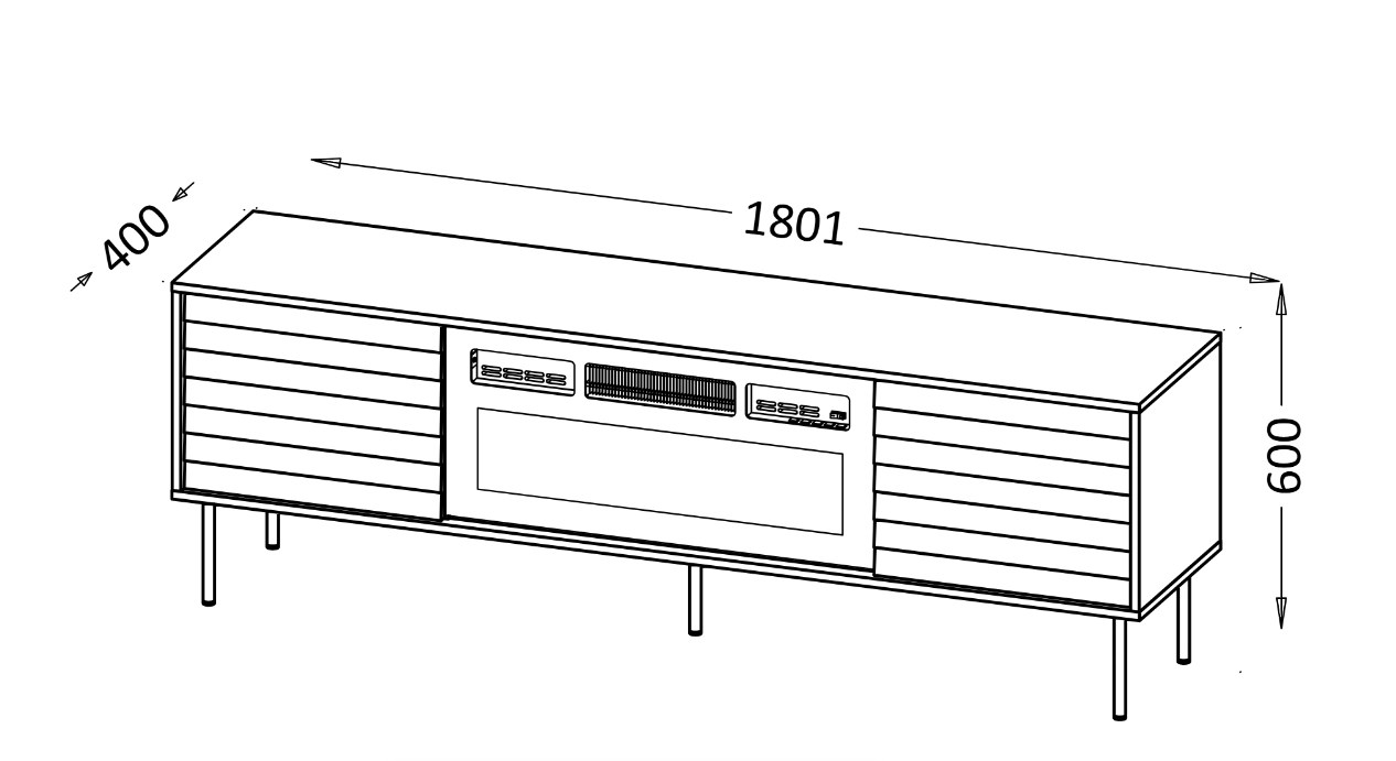 Cama MEBLE Cama CORTINA TV cabinet