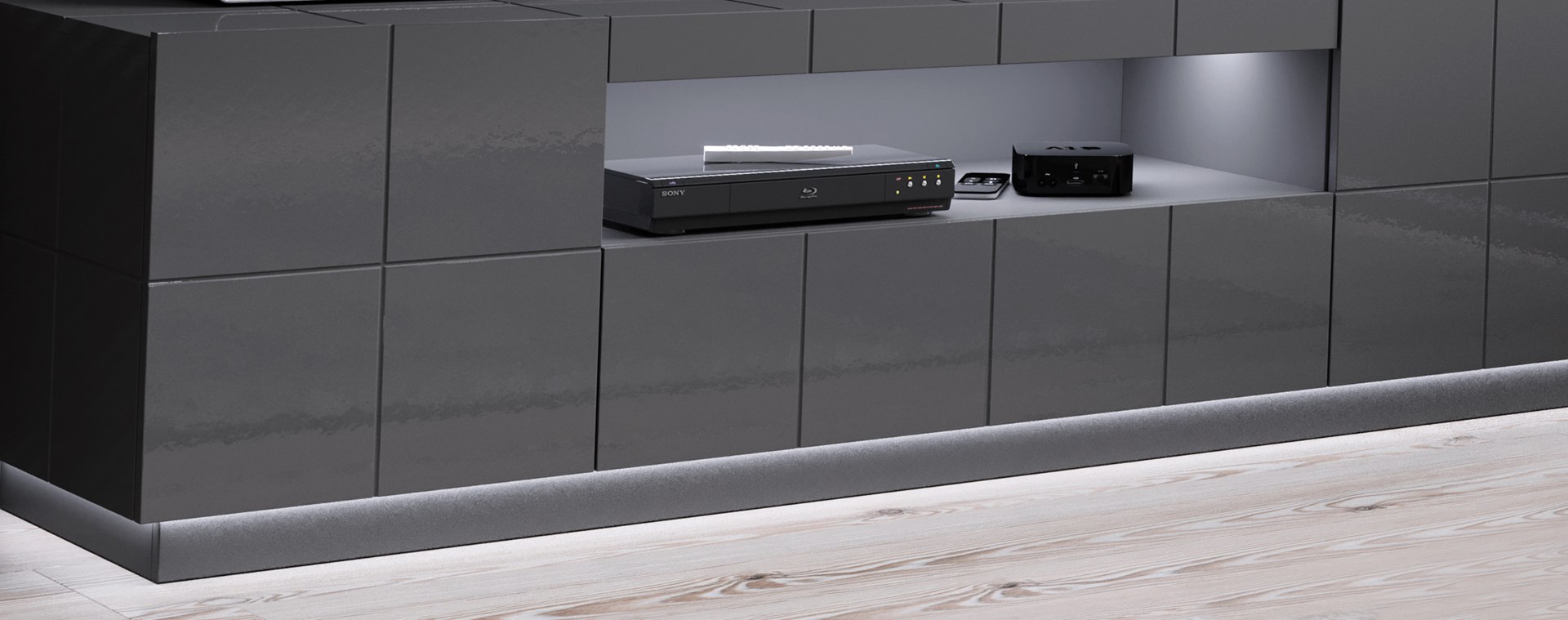 Cama MEBLE Cama LED lighting RTV