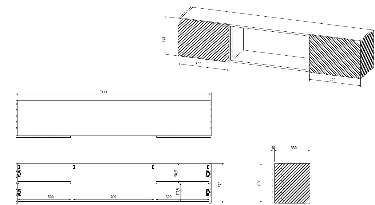 Cama MEBLE Cama RTV cabinet LARA