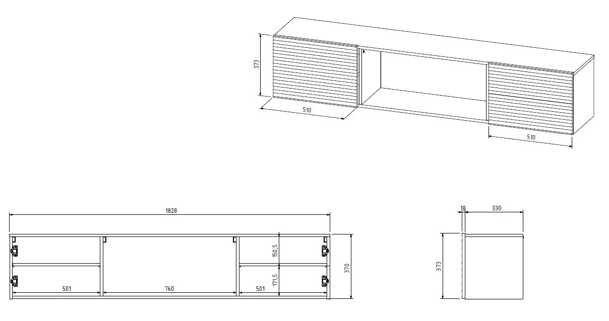 Cama MEBLE Cama RTV cabinet TULA