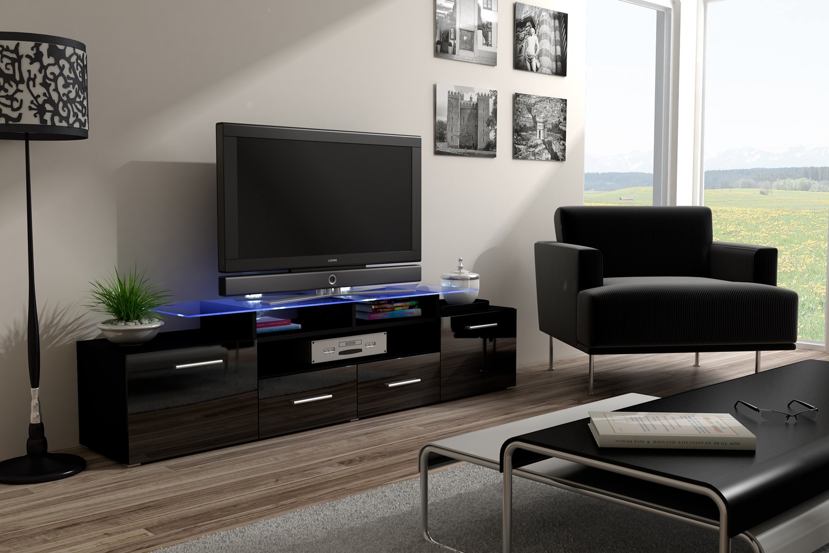 Cama MEBLE Cama TV stand EVORA