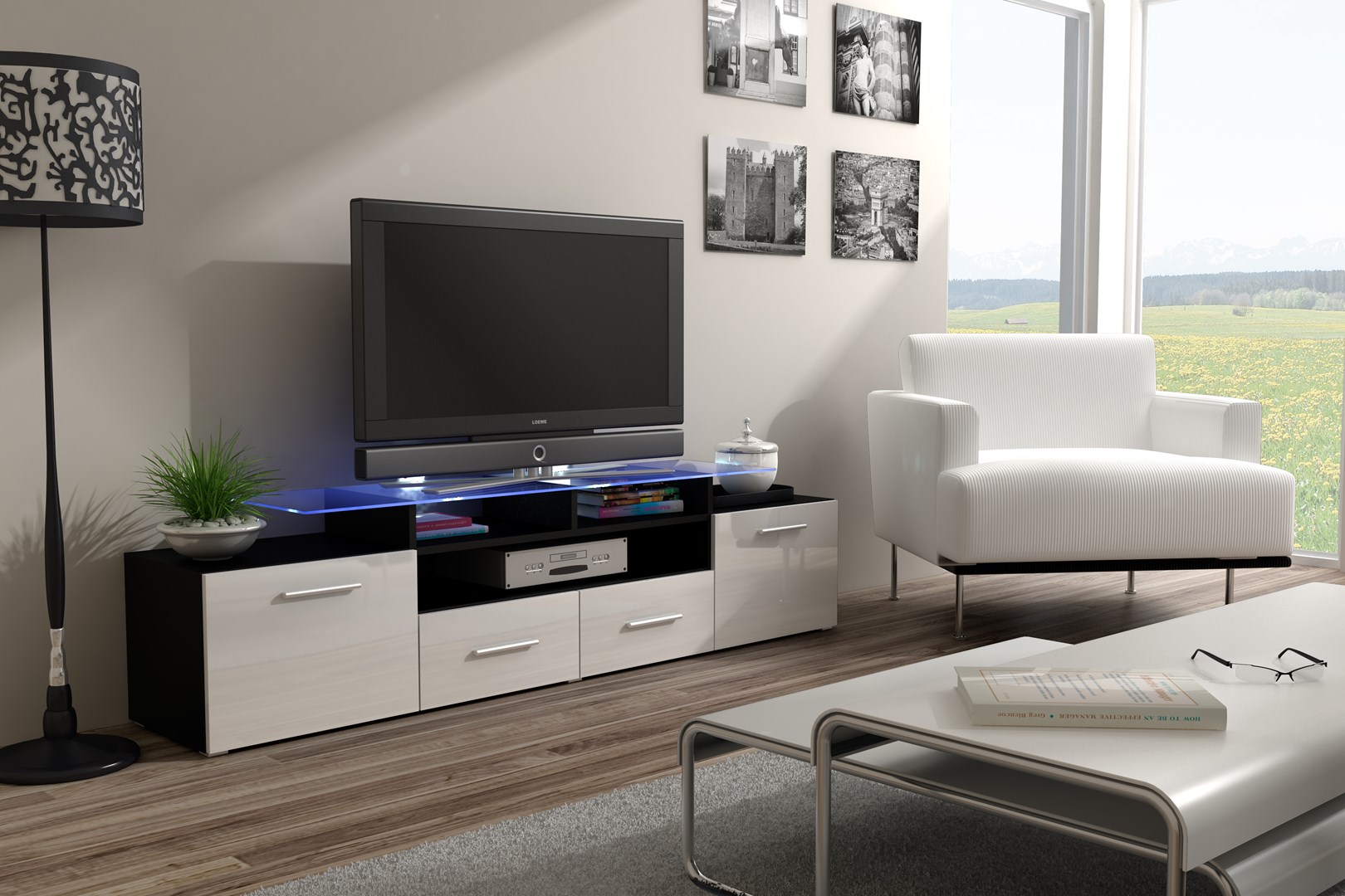 Cama MEBLE Cama TV stand EVORA