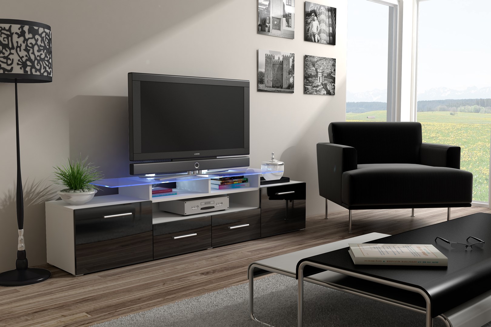 Cama MEBLE Cama TV stand EVORA