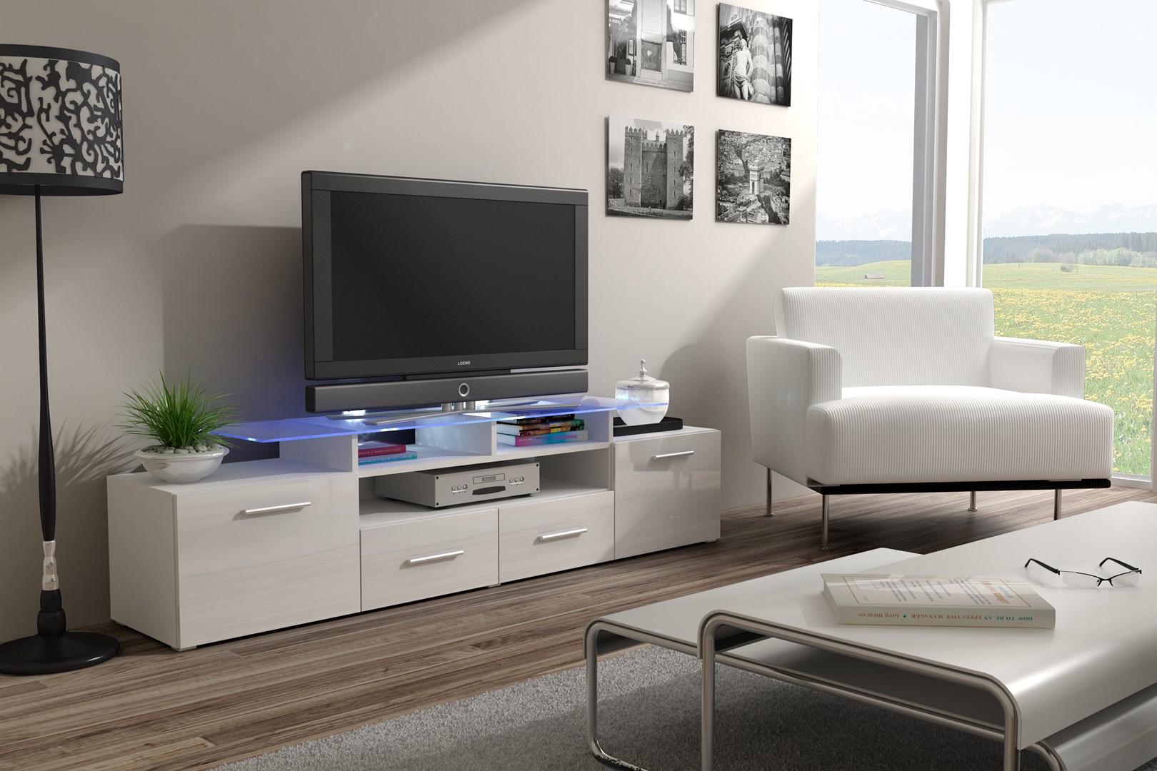 Cama MEBLE Cama TV stand EVORA