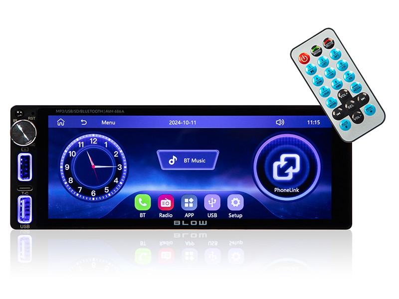 BLOW Car Radio AVH-686A 1DIN 7