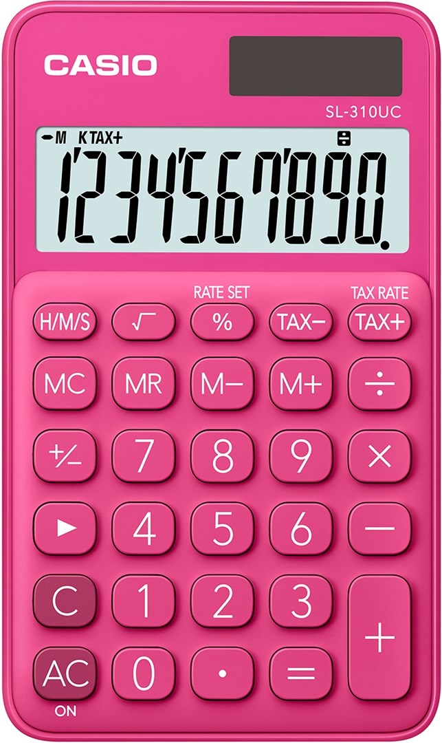 Casio  CALCULATOR POCKET SL-310UC-RD RED, 10