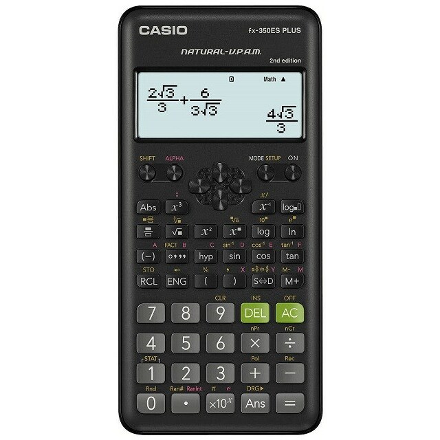 Casio  CALCULATOR SCIENTIFIC FX-350ESPLUS-2 BLACK, 12