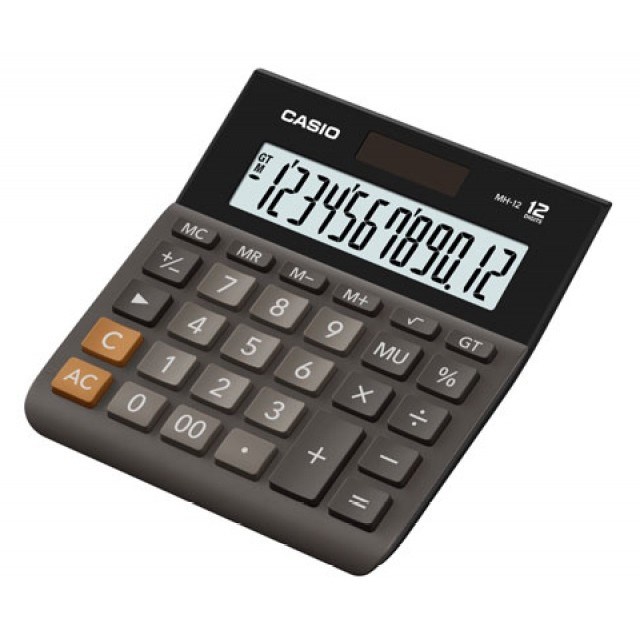 Casio  MH-12BK-S 12-digit black office calculator