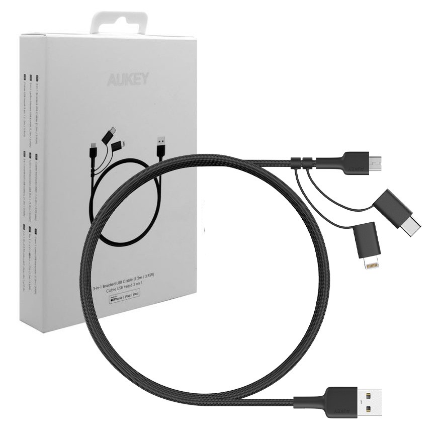 AUKEY  CB-BAL5 3in1 fast Braided Quick