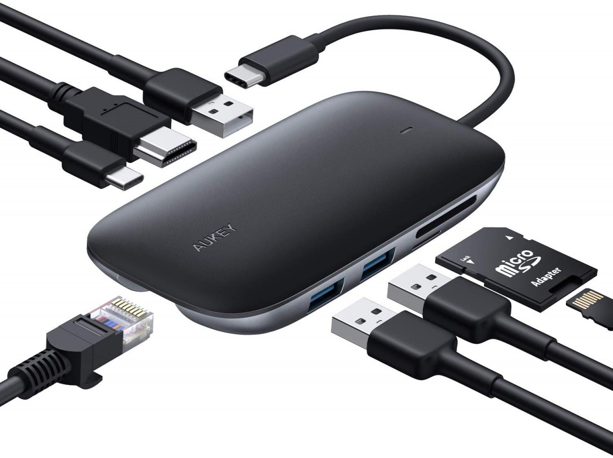 AUKEY  CB-C71 aluminium HUB USB-C |