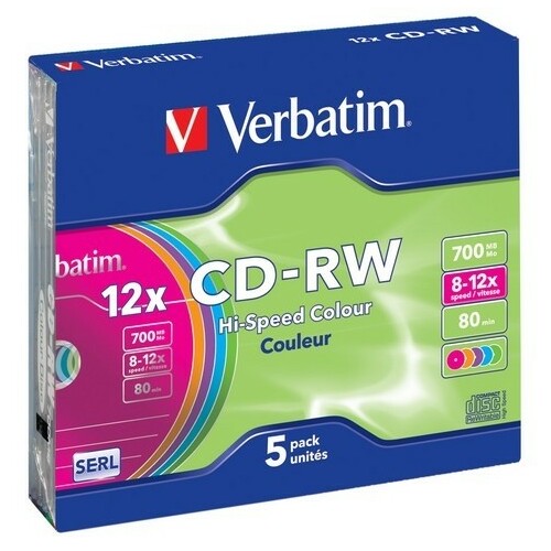 Verbatim  CD-RW 8-12x 700MB 5P SL