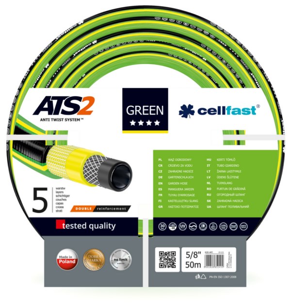 CELLFAST  GARDEN HOSE GREEN ATS2 SIZE: