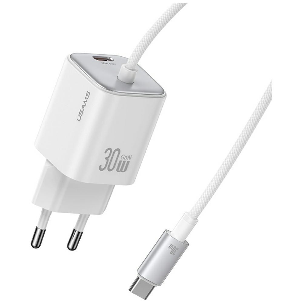 USAMS Charger 30W GaN Fast cable