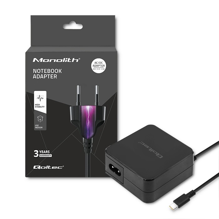 Qoltec Charger 65W, 5V, 20.3V