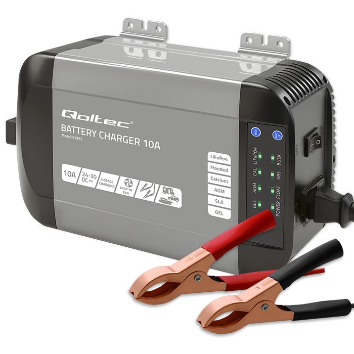 Qoltec  Charger for LiFePO4 AGM GEL