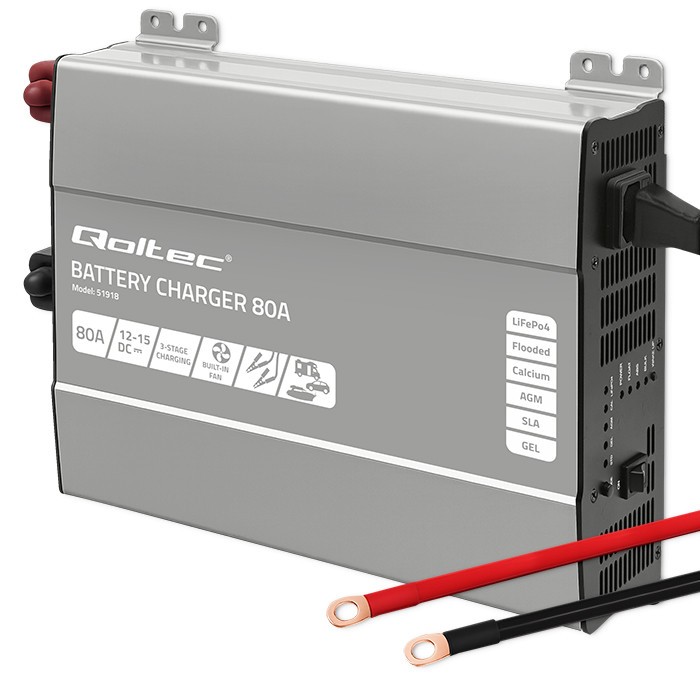 Qoltec  Charger for LiFePO4 AGM GEL