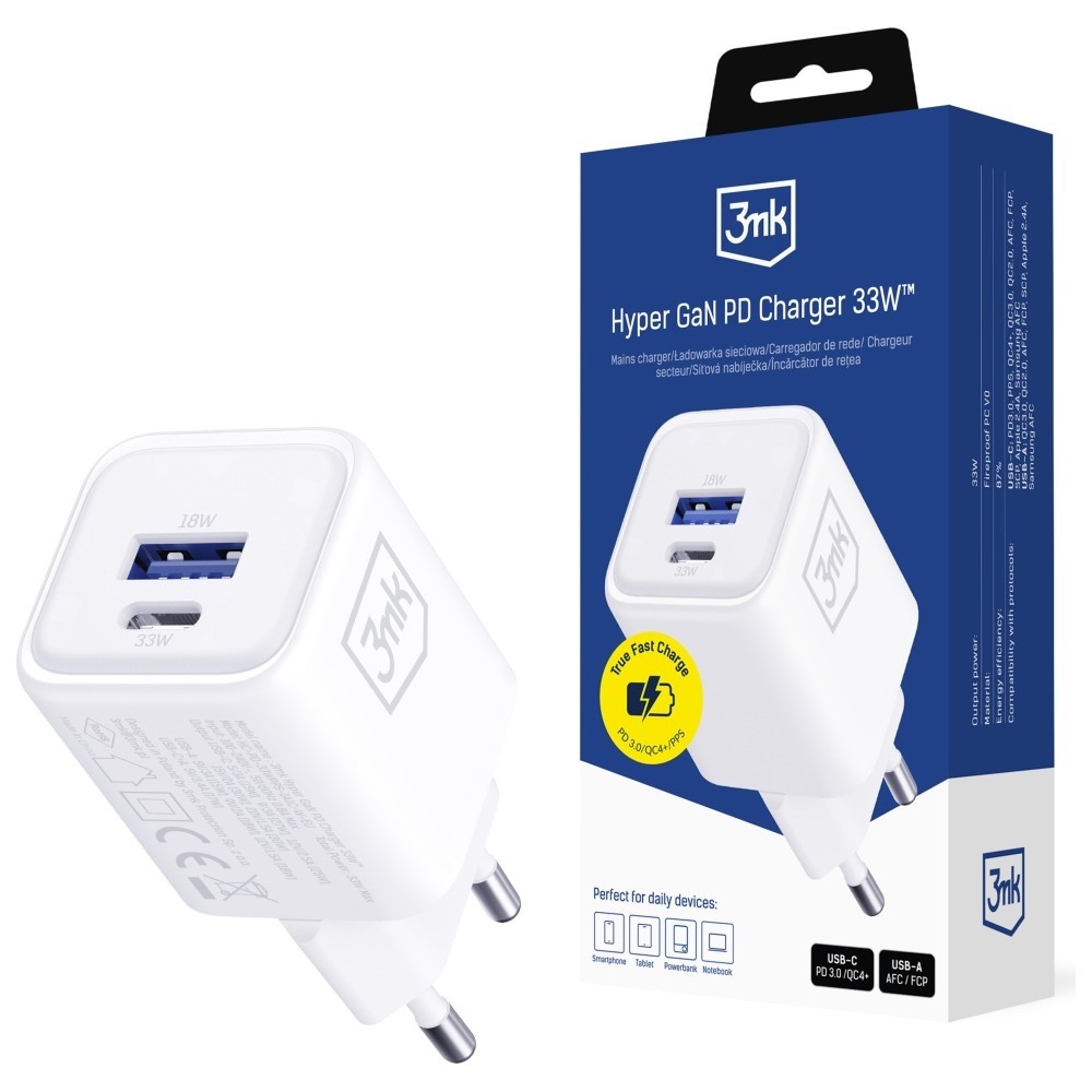 3MK Charger GaN 33W QC4+ PPS