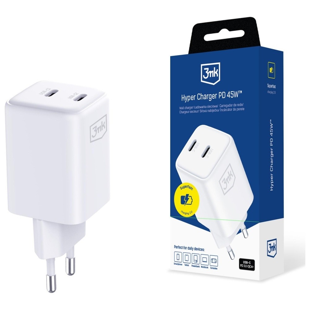 3MK  Charger GaN 45W QC4+ PPS