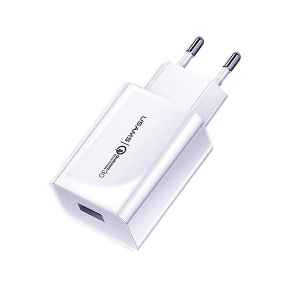 USAMS  Charger T22 1xUSB 18W QC