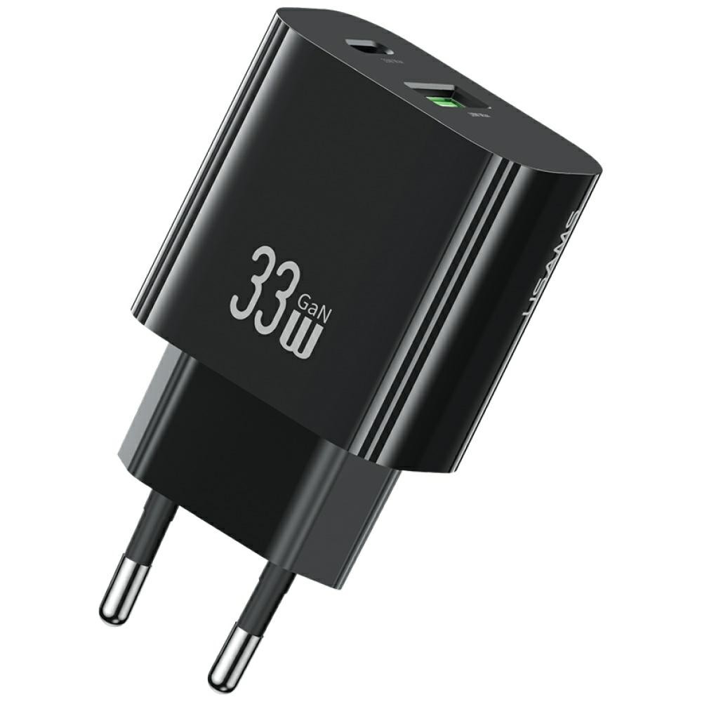 USAMS  Charger T65 33W 1xUSB-C 1xUSB-A