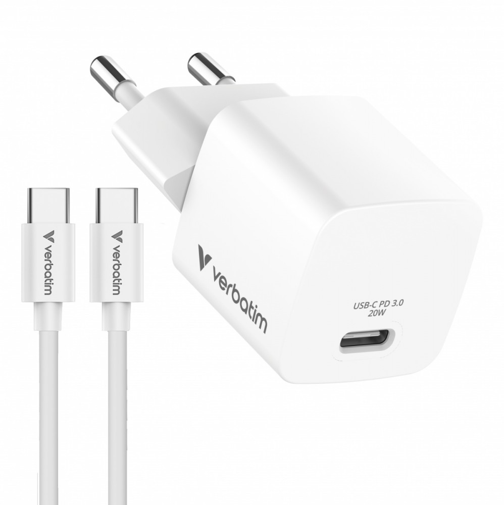Verbatim Charger uniwersall Mini GaN 20W