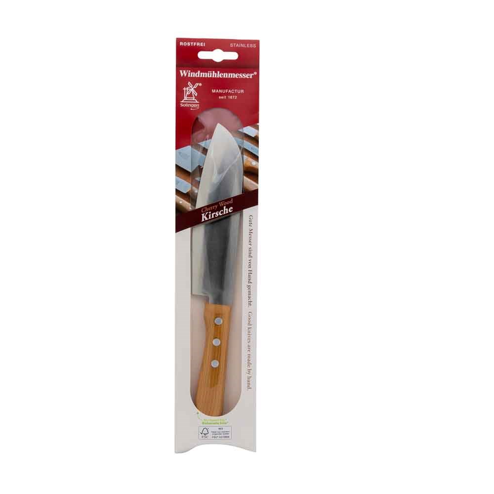 No name Chef`s knife Santoku-cherry wood