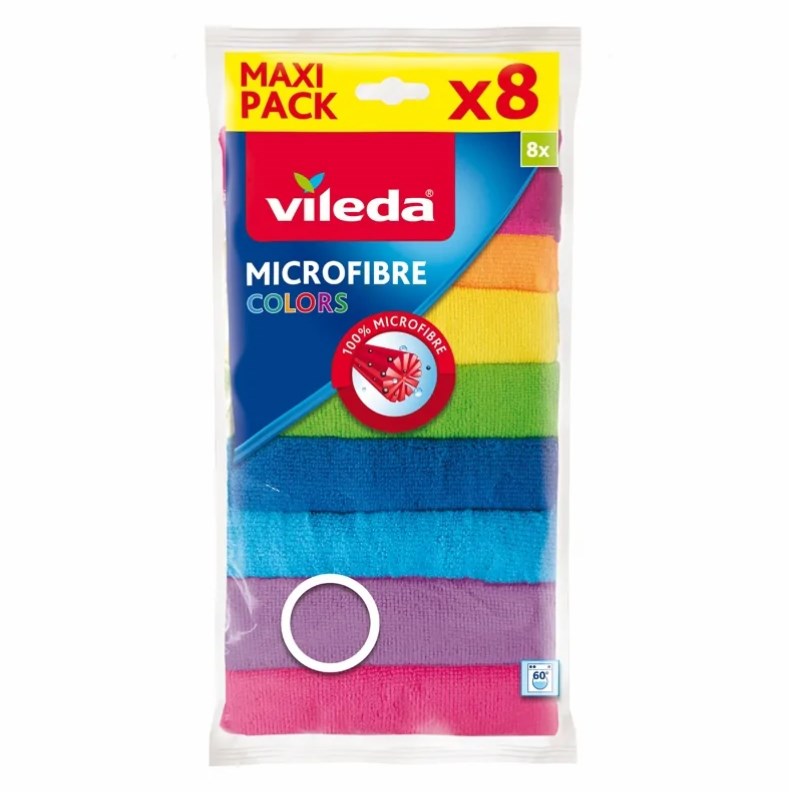 Vileda Cleaning Cloth Microfibre Colors 8