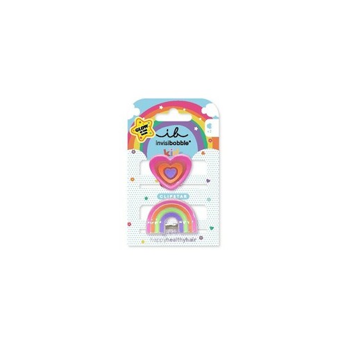 Invisibobble Clipstar Glow Happy Heart -
