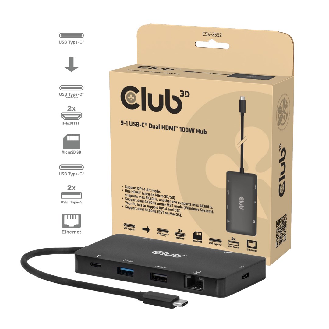 Club 3D CLUB3D 9-1 Dual HDMI™